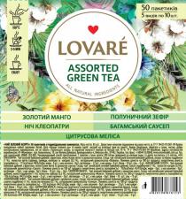 Чай Lovare в інд.конвертах ASSORTED GREEN TEA" 100г