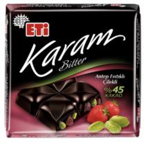 ETI Karam темний шоколад фісташка та полуниця 60г