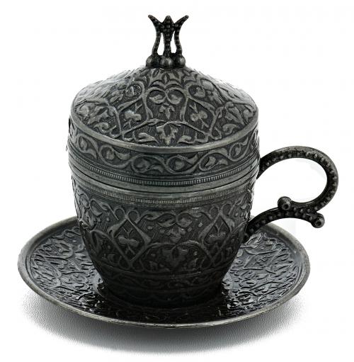 Турецька чашка 110мл (Темне срібло)