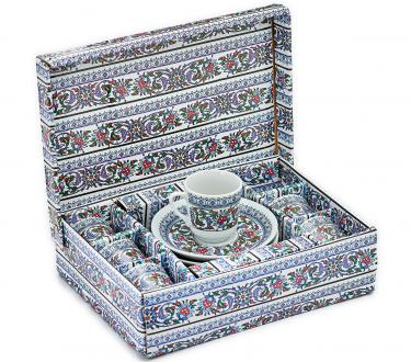 Турецкий набор керамика (С орнаментом синий)