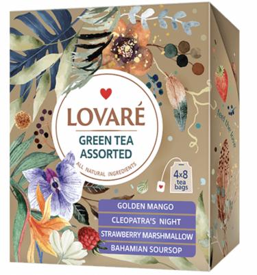 Чай Lovare в інд.конвертах ASSORTED GREEN TEA